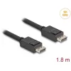 Delock - Cable DisplayPort - DisplayPort (M) con bloqueo a DisplayPort (M) con bloqueo - DisplayPort 2.1 - 1,8 m - Compatible con 16K 60 Hz (15.360 x 8640), hasta 80 Gbps de transferencia de datos