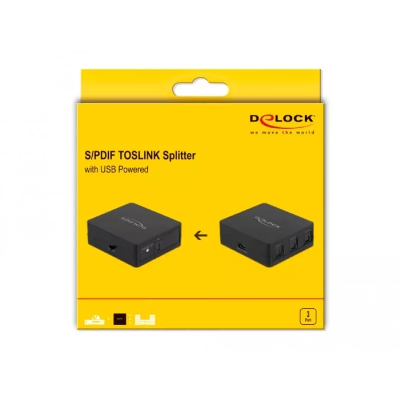 Splitter S/PDIF TOSLINK DeLOCK 63397