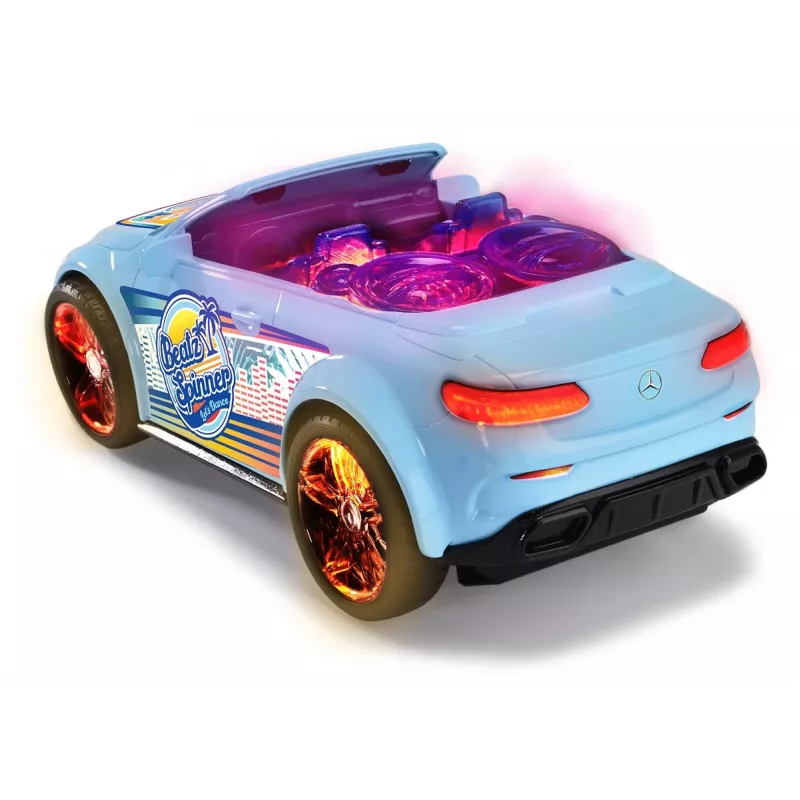 Coche Dickie Toys Mercedes-Benz E-Class Beat Spinner azul 3 pilas AA