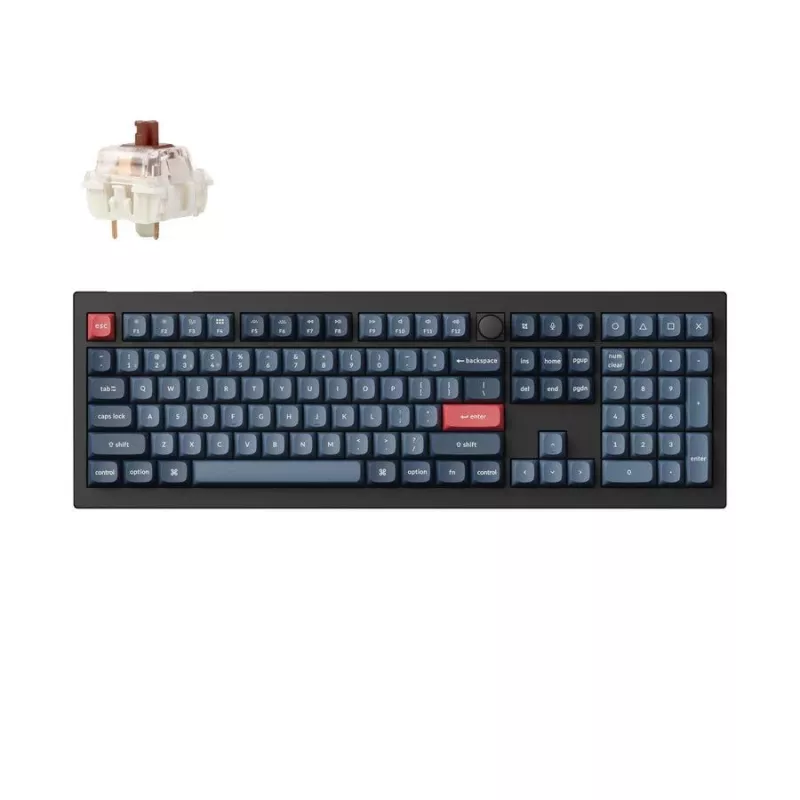 Teclado inalámbrico V6 MAX/CARBON negro V6M-D3 Keychron