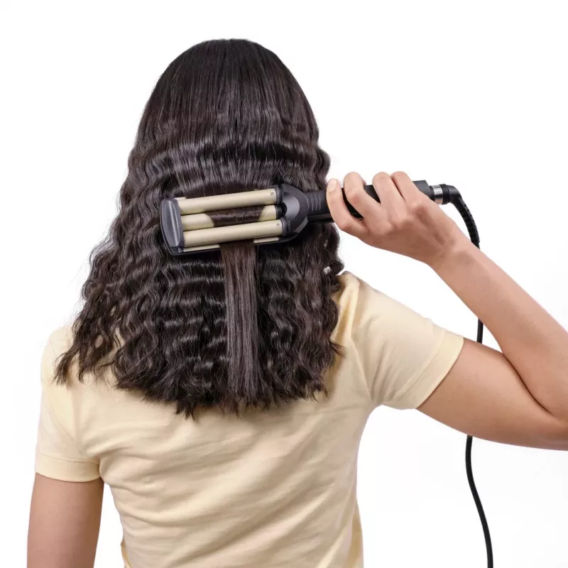 BaByliss C260E EasyWaves plancha texturizadora Warm Black, Silver 70,9 (1,8 m)