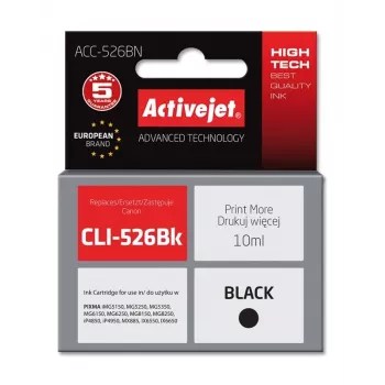 Activejet ACC-526BN Tinta (sustituto de Canon CLI-526Bk; Supreme; 10 ml; negro)