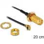 Cable coaxial DeLOCK 88747 0,2 m negro