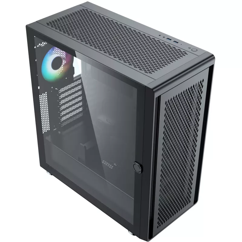 Caja PC Silentware Air 100 negra — caja mid-tower compatible con ATX, negra
