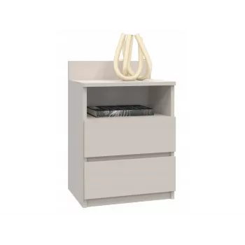 Mesita de noche Top e shop Malwa con 2 cajones, 40×32×59 cm, acabado caqui