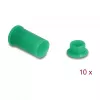 DeLOCK 60673 cubierta antipolvo DL4, silicona, de 2 piezas, verde, 10 uds.
