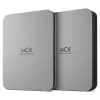 Disco duro externo LaCie Mobile Drive 1TB, portátil – Moon Silver, USB-C 3.2 para PC y Mac, fabricado con materiales reciclados, con Adobe All Apps Plan y R