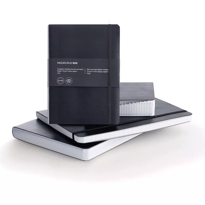 Cuaderno Miquelrius LEATHER1839 104x150 cuadriculado 5 mm con índice 200 hojas (envío por carga)