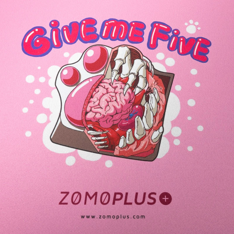 Alfombrilla gaming ZOMOPLUS Give Me Five, 500x420mm - rosa