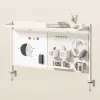 Separador de escritorio ergo office ER-301 W – panel de acero de 1116 mm de ancho con pizarra magnética, blanco, carga máx. 10 kg