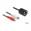DeLOCK 87857 cable de audio 2 x RCA RJ-45 negro rojo blanco