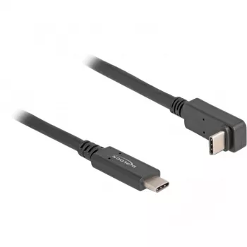 Cable USB DeLOCK USB Type-C macho a USB Type-C macho acodado 2 m 5 Gbit/s 4K PD 60W