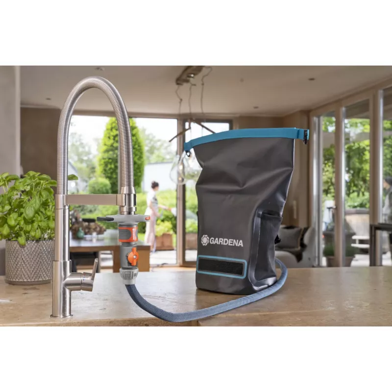 Manguera de jardín Gardena Liano 10 m PVC negro gris superficial