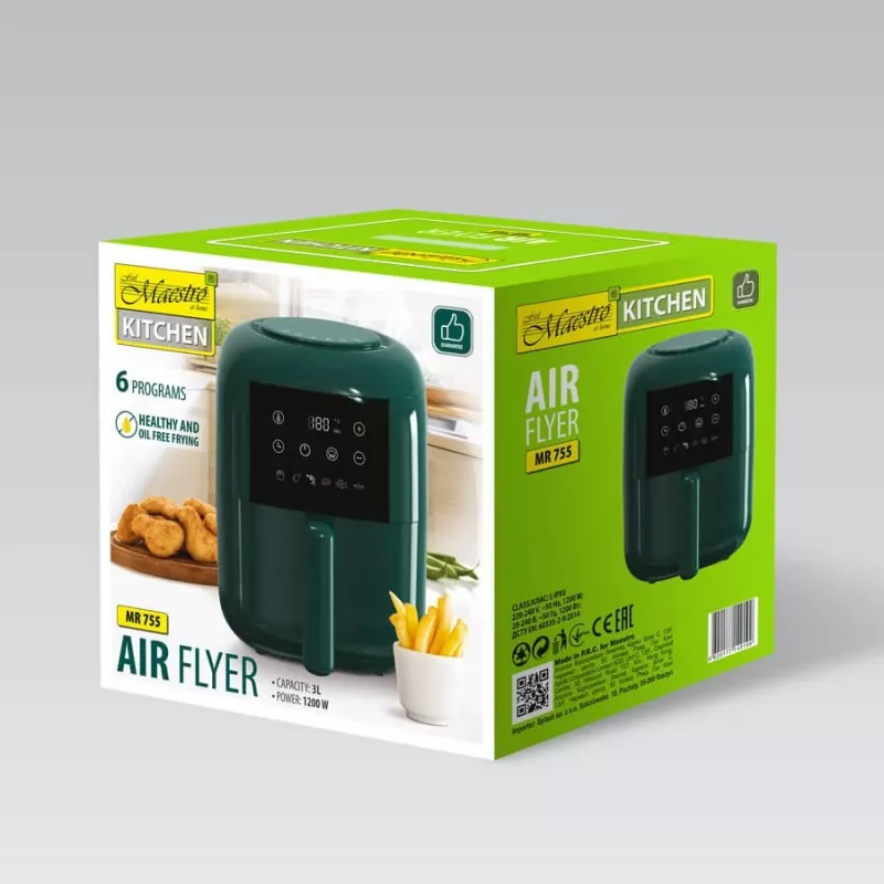 Freidora de aire Feel-Maestro MR-755 3 L 1200 W verde