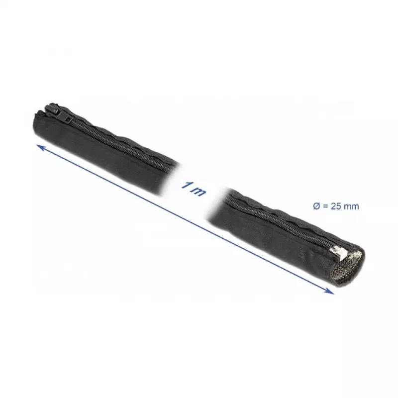 DeLOCK Funda de malla de apantallamiento EMI 1 m x 25 mm negro
