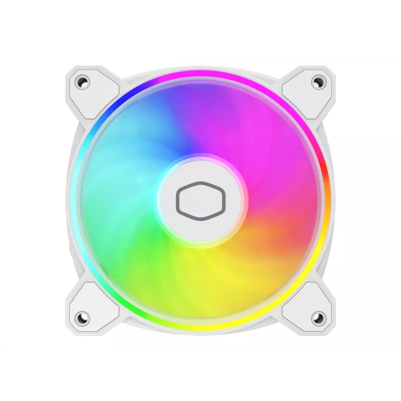 Cooler Master MasterFan MF120 Halo2 White Edition MFL-B2DW-21NP2-R2 ventilador de caja ARGB de 120 mm, 27 dB, 51,88 CFM, blanco