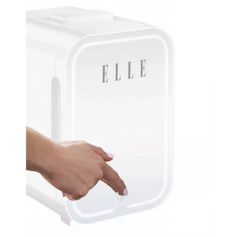 Mini nevera con espejo de maquillaje LED Elle ESDAFX08WHEU 8 L blanca