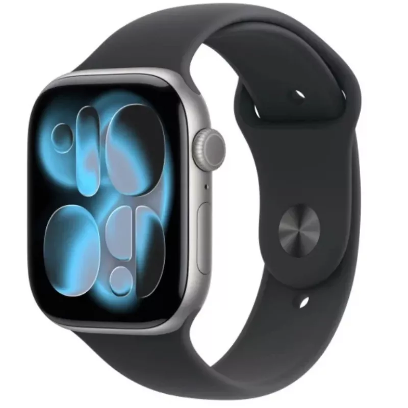 Apple Watch Series 11 GPS + Cellular 42mm caja de aluminio gris espacial con correa deportiva negra - M/L