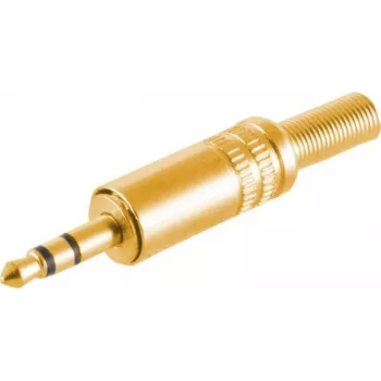Conector macho estéreo ShiverPeaks 51200-MG conector macho jack 3,5 mm de metal dorado