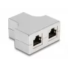 Adaptador divisor en T DeLOCK RJ45 1 x RJ45 conector hembra a 2 x RJ45 conector hembra Cat.5e STP