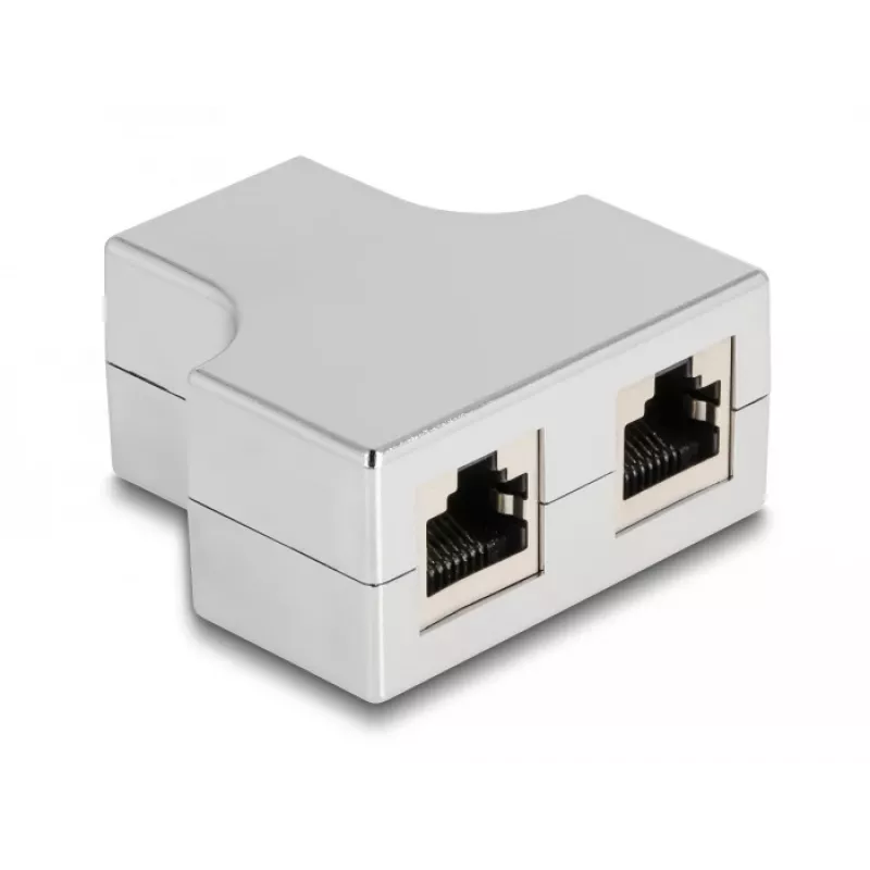Adaptador divisor en T DeLOCK RJ45 1 x RJ45 conector hembra a 2 x RJ45 conector hembra Cat.5e STP