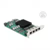 Tarjeta de red DELOCK PCI Express x4 Gigabit LAN 4xRJ45 PoE+