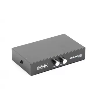 Gembird DSU-21 Conmutador USB para compartir, 2 ordenadores a 1 dispositivo USB