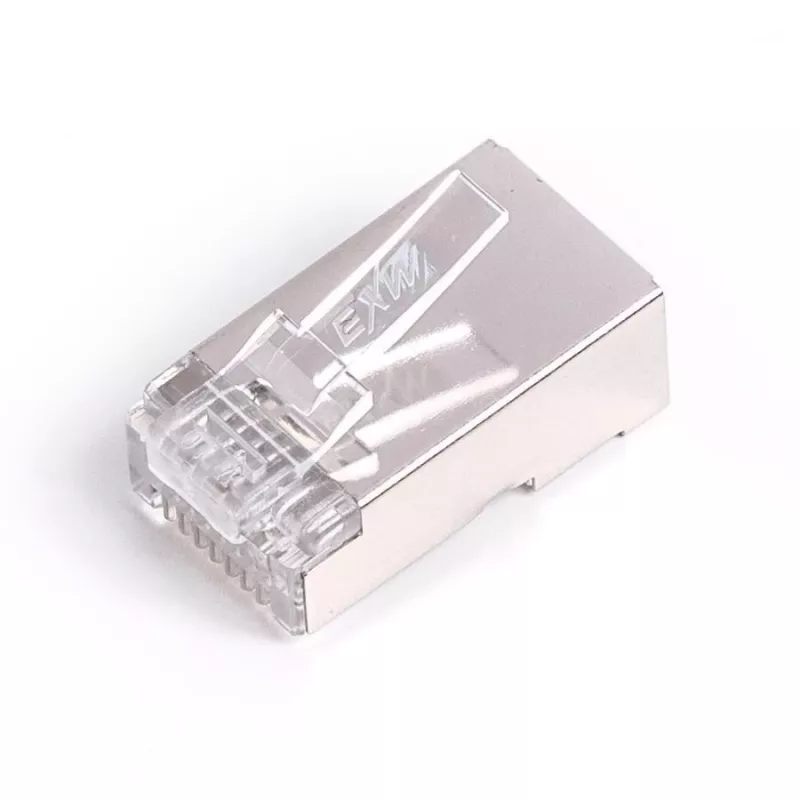 Conector macho RJ45 apantallado cat.6 universal cable/flexible 8P8C 100 uds.