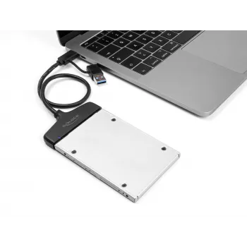 Convertidor DeLOCK USB a SATA 6 Gb/s USB Type-C Type-A 0,3 m