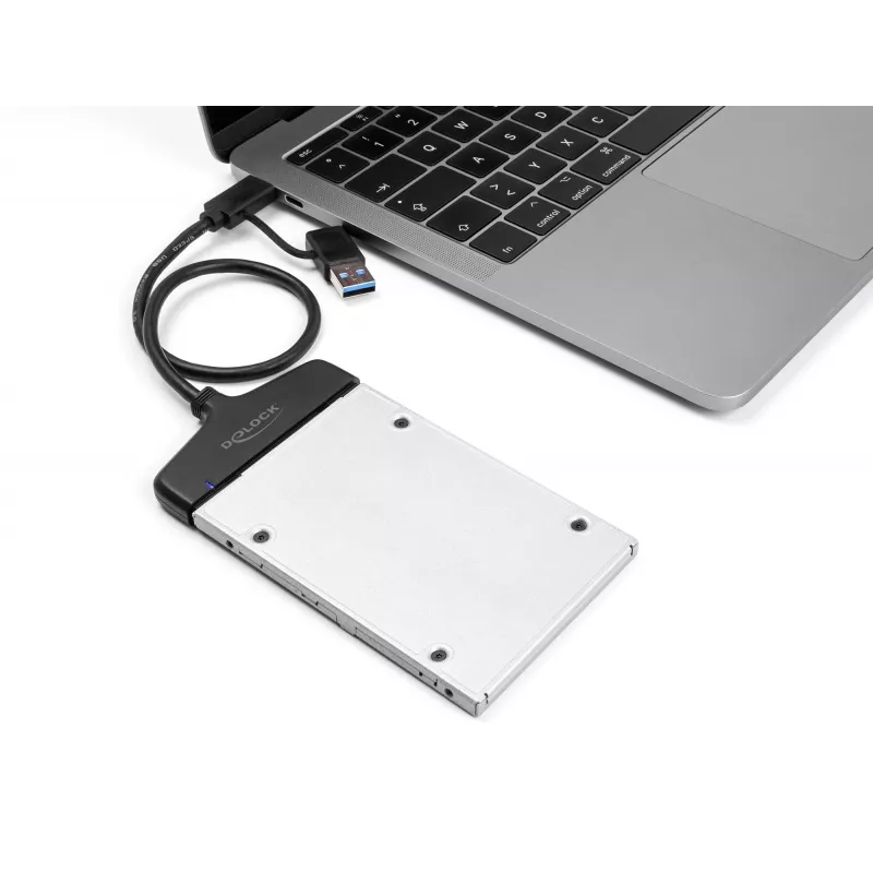 Convertidor DeLOCK USB a SATA 6 Gb/s USB Type-C Type-A 0,3 m