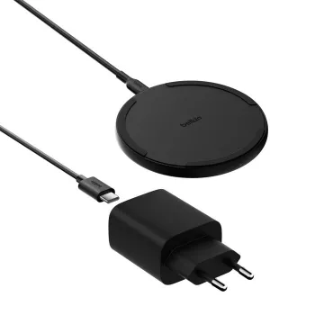 Cargador inalámbrico Belkin WIA012KQBK 15W con fuente de alimentación de 20W, negro