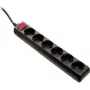 Regleta de enchufes AS Schwabe 11672 Schuko negra con interruptor, 1 ud.