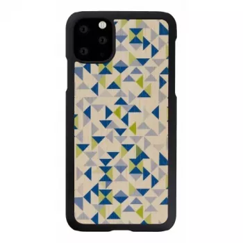 Funda para smartphone man and wood para iPhone 11 Pro Max — triángulo azul, cubierta protectora negra