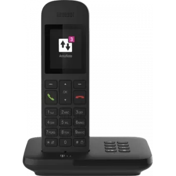Telekom Sinus A12 - Teléfono analógico/DECT - Terminal - Función manos libres - 100 entradas - Negro (40823660)