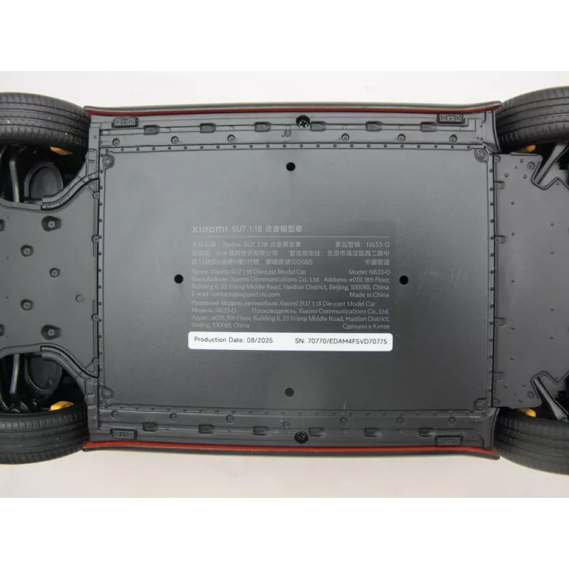 Coche a escala de fundición Xiaomi SU7 escala 1:18, premontado, B278×T108×H81,5 mm