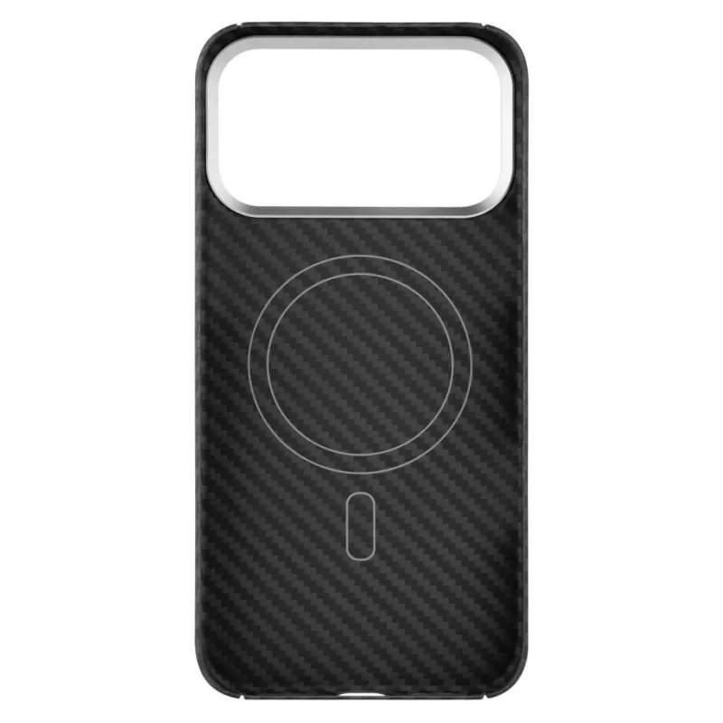 Funda protectora FIXED para Apple iPhone 17 Pro Max — fibra de aramida, negra