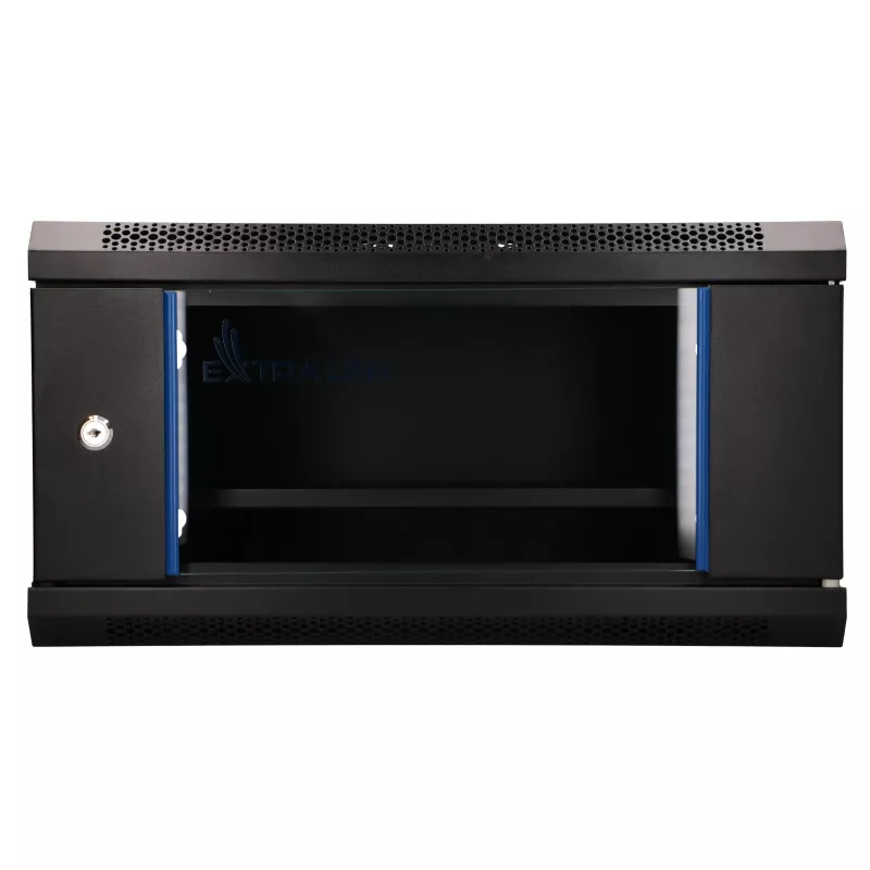 EXTRALINK LITE 4U 530X400 armario rack de pared negro con bandeja