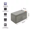 Batería AGM Qoltec 53076 | 12V | 7Ah | seguridad