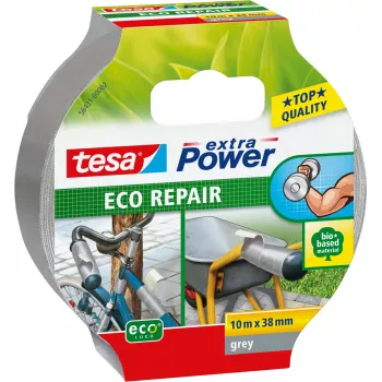 Cinta TESA ECO REPAIR 10 m fibra caucho gris