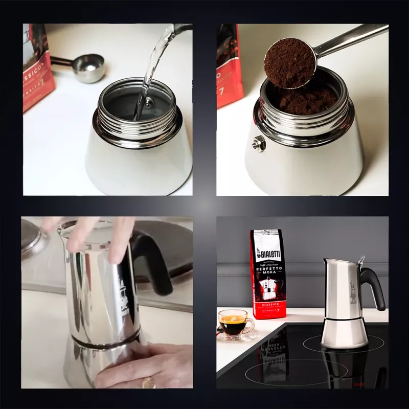 Cafetera moka BIALETTI Venus Box 0,1 L Acero inoxidable, 2 tazas, Mango de polipropileno
