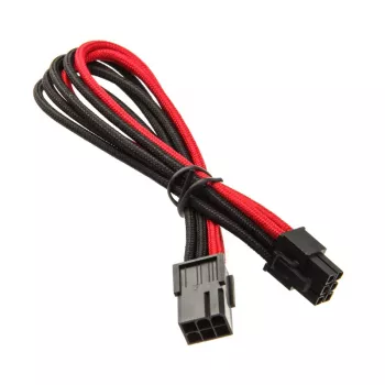 Cable SilverStone PCIe de 6 pines a PCIe de 6 pines 250mm - negro/rojo