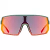 Gafas multisport UVEX sportstyle 235 — unisex, montura semial aire, verde/rojo