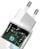 Cargador Baseus CCGAN2L-B02 de interior AC carga rápida 20V 1xUSB 1xType-C blanco