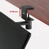 Soporte de teclado bajo escritorio Maclean, carga máx. 5 kg, ajustable horizontal y verticalmente, negro, MC-108 B