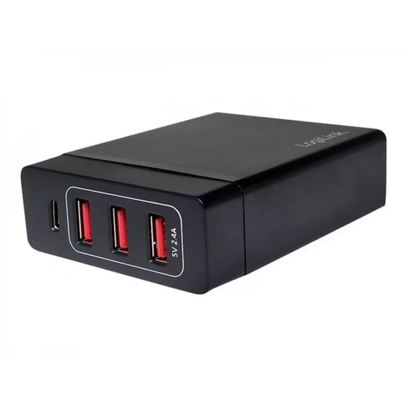 Cargador de interior LogiLink PA0122 universal negro USB
