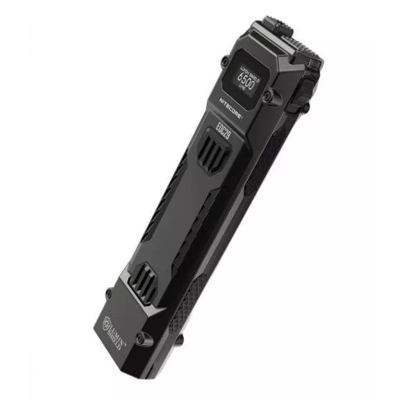 Linterna de mano Nitecore EDC29 carcasa de acero inoxidable, 2 LED, 15–6500 lm, IP54, recargable por USB