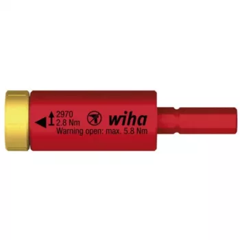 Adaptador de par de apriete Wiha easyTorque 1,2 Nm rojo/amarillo para SlimBits SlimVario
