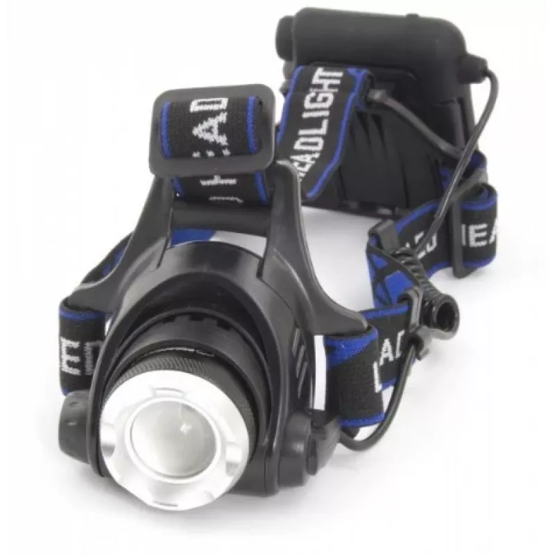 Linterna frontal ESPERANZA EOT005 — LED Cree T6, 3W, 600 lm, AA x2, carcasa de aluminio, impermeable, resistente a impactos, cinta ajustable