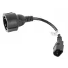 Cable de alimentación Lanberg CA-C14E-10CC-0018-BK negro 0,18 m conector C14 (CA-C14E-10CC-0018-BK)