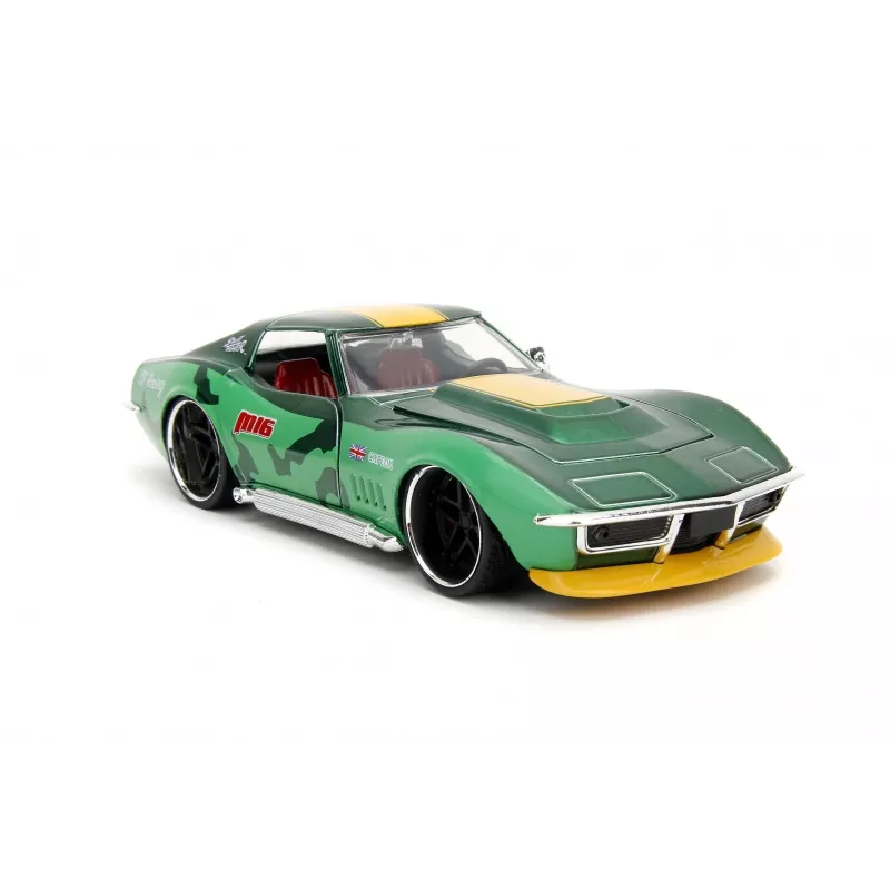 Coche Jada Toys Street Fighter 1969 Chevrolet 1:24 metal verde